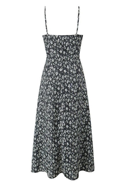 Spaghetti Strap Floral Print Multi Color Casual Fashion Long slip Dress for Ladies