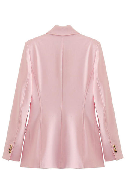 6 Colorway Solid Color Double Breasted Long Sleeve Casual Elegant blazer Jacket for Women