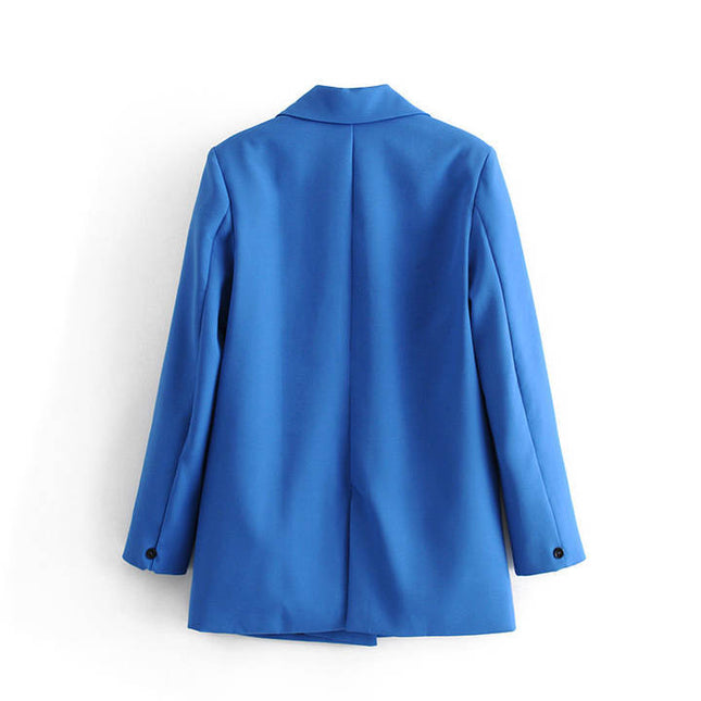 Wholesale Women Ladies Woman 12 Colors Coat Blazers Jacket Blue Femeninos Casual Stylish