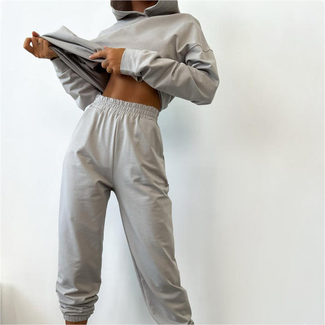 PASUXI Wholesale Fashion Pullover Hoodies Casual Pants Two Piece Sets Comfortable New Sports Running Suit