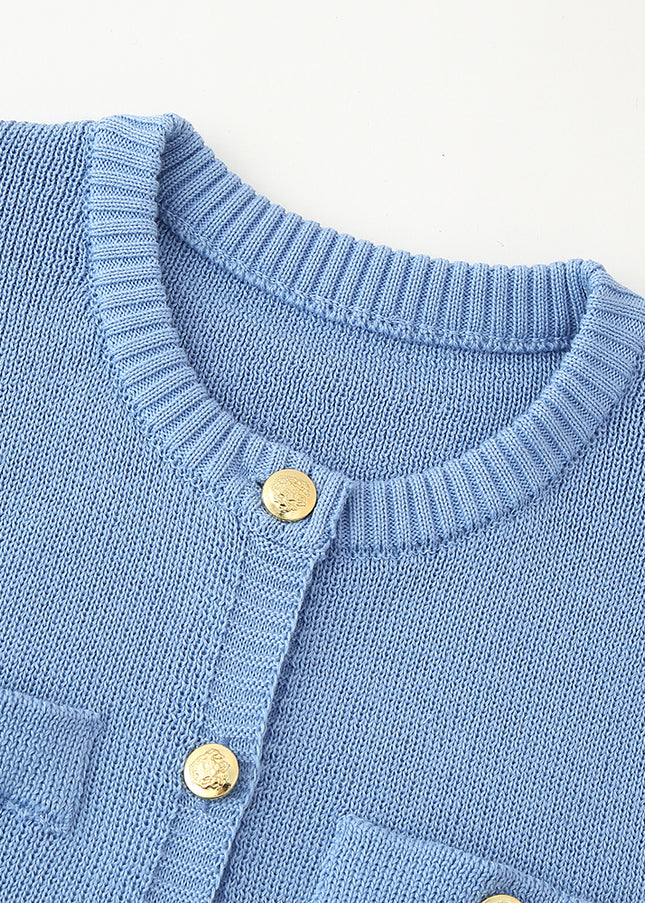 4 Colorway Crew Neck Buttons up Short Sleeve Solid Color Casual Fashion Summer Long Knit Dress for Women