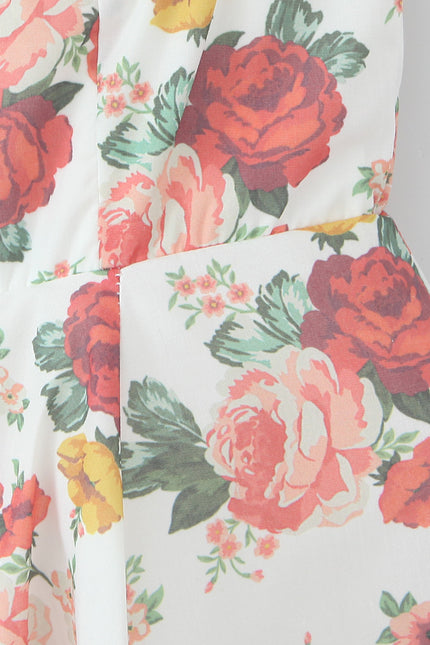 Floral Print Spaghetti Strap Multi Color Casual Fashion Cotton Ladies Mini slip Dress
