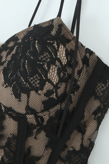 2 Colorway Solid Color Floral Lace Spaghetti Strap Casual Fashion Summer Mini slip Dress for Women