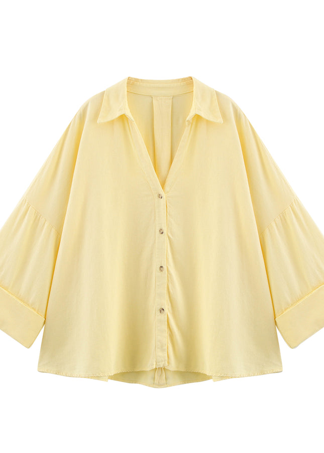 5 Colorway Buttons up Turn Down Collar Long Sleeve Casual Fashion Tops Blouse for Women