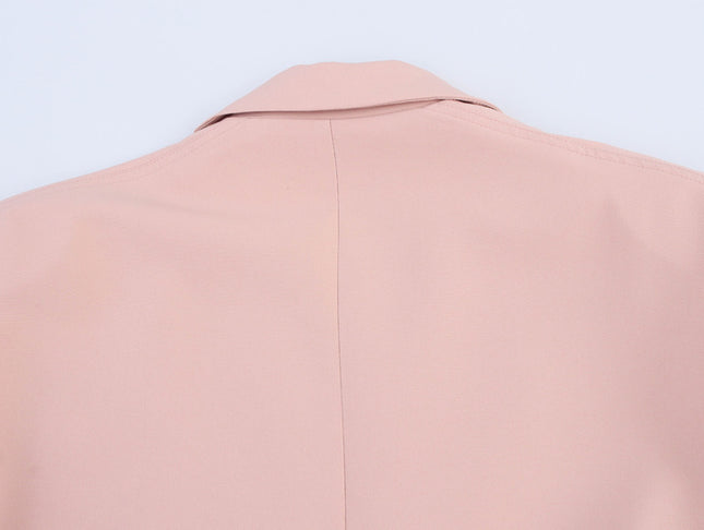 Pink Color Single Breasted Long Sleeve Notched Collar Causal Fashion blazer Jacket for Women