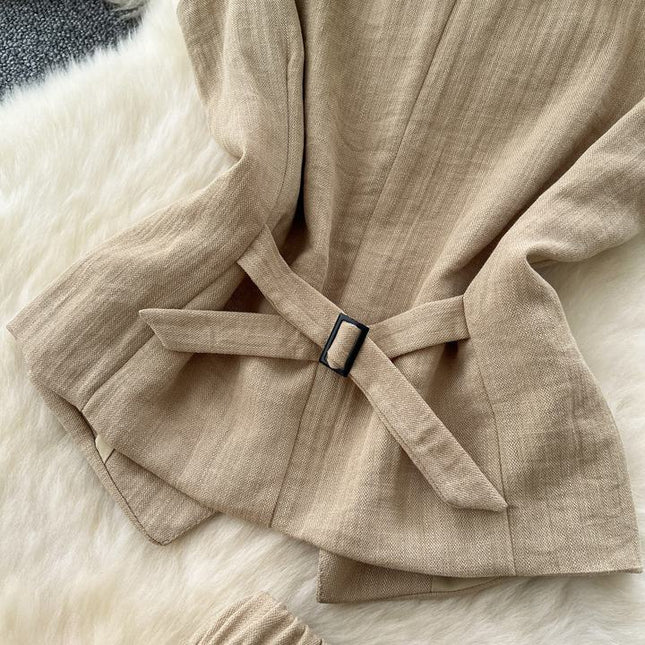 Women Tank Top 2 Piece Suit Summer Cotton Linen Two Piece Women's Set Outfits