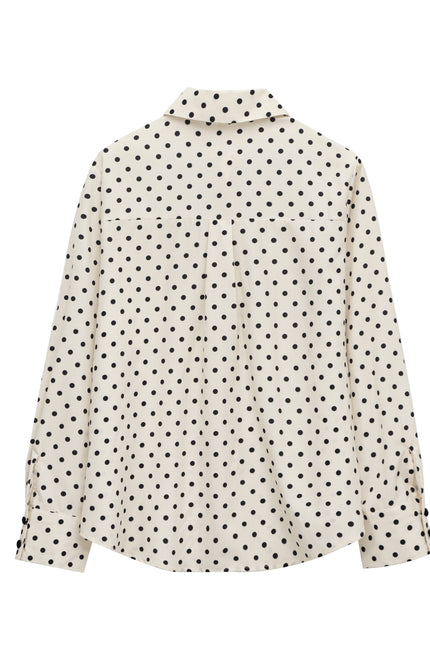 3 Colorway Front Bow Tie Turn Down Collar Long Sleeve Casual Fashion Blouse Tops for Women