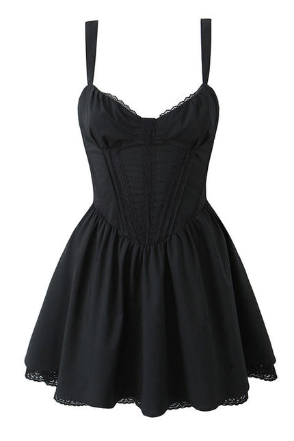 3 Colorway Shoulder Strap Solid Color Back Bow Tie Casual Fashion Summer Mini slip Dress for Women