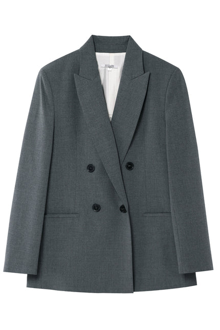 3 Colorway Notched Collar Double Breasted Solid Color Long Sleeve Casual Fashion blazer Jacket for Women