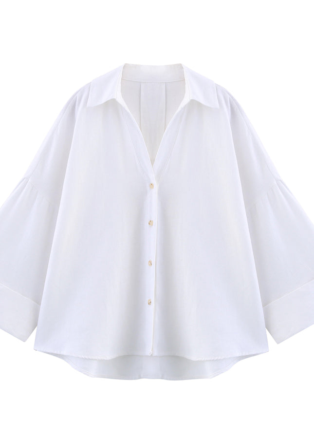 5 Colorway Buttons up Turn Down Collar Long Sleeve Casual Fashion Tops Blouse for Women