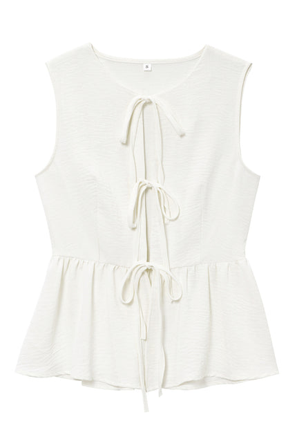 2 Colorway Front Lace up Solid Color Hot Sale Casual Fashion Vest Waistcoat for Women