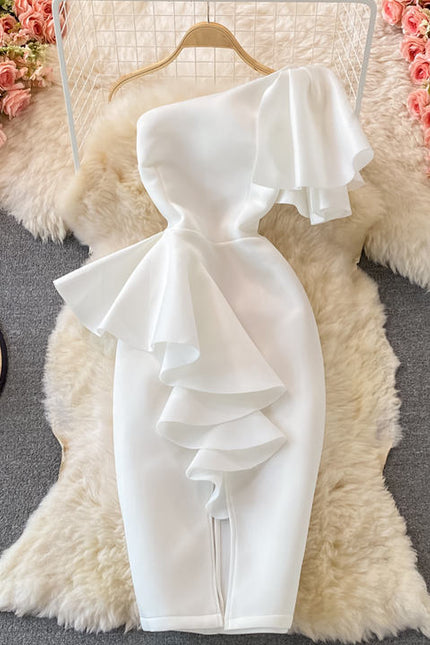 Summer Women Clothin Sexy Slim Fit Ruffles Casual Party Dresses