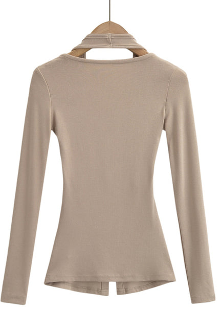 2 Colorway Solid Color Buttons up Long Sleeve Casual Fashion Women t Shirt