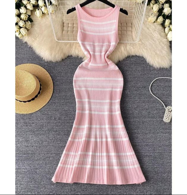 Elegant Evening Dresses Summer New Knitted Dress