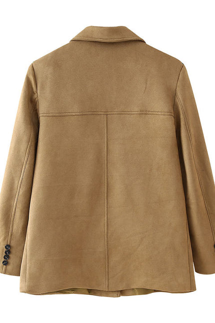 2 Colorway Single Breasted Long Sleeve Solid Color Notched Collar Casual Fashion blazer Jacket for Women