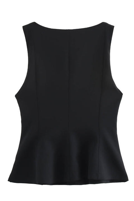 3 Colorway square Collar Sleeveless Solid Color Casual Fashion Blouse Shirts for Women