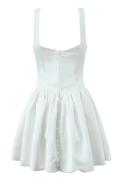 2 Colorway Shoulder Strap Solid Color Casual Fashion Mini Summer slip Dress for Women