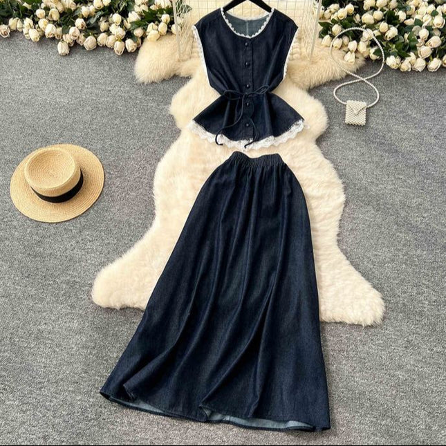 High Quality Summer Casual 2 Piece Set Women Top High Waist Printed Slim Set Wholesale