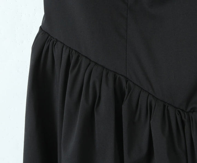 2 Colorway Solid Color Back Hollow Out Sleeveless Hot Sale Casual Fashion Long Halter Dress for Ladies