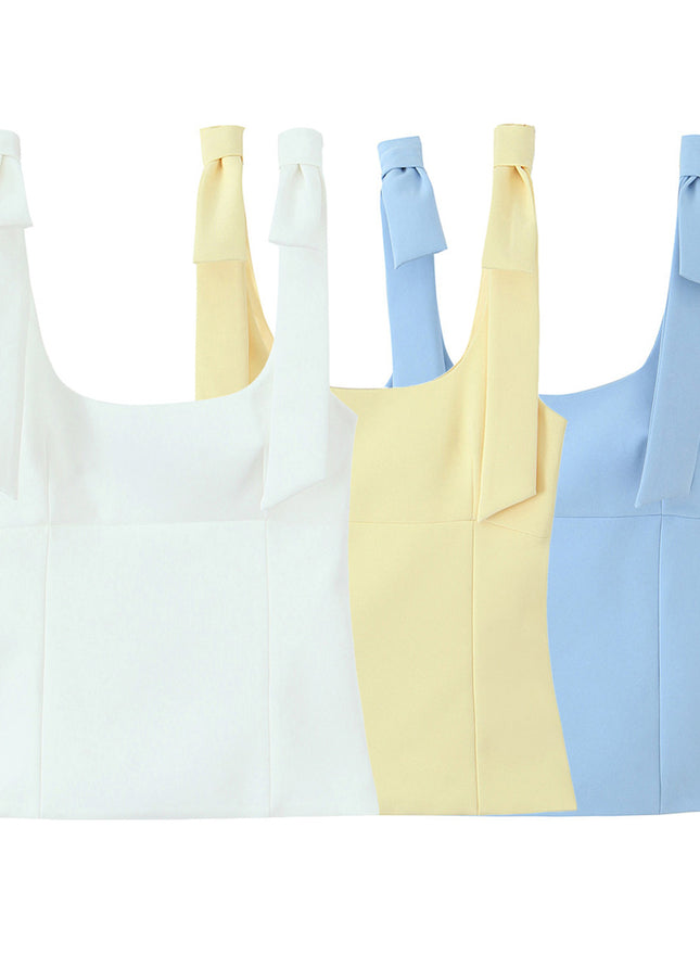 3 Colorway Solid Color Shoulder Strap Hot Sale Casual Fashion Women's tank Tops