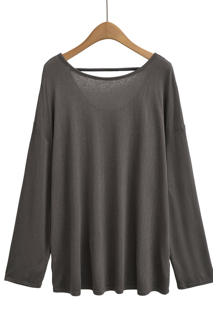 4 Colorway Long Sleeve Solid Color Crew Neck Casual Fashion Women t Shirt