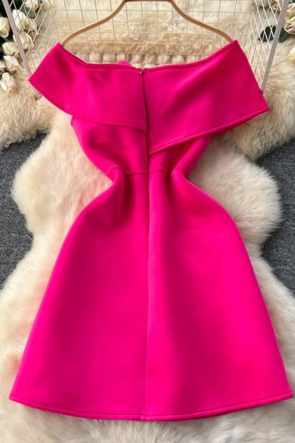 Sleeveless Sheath Birthday Party Dresses Women Stereoscopic Flower Pleated Dresses