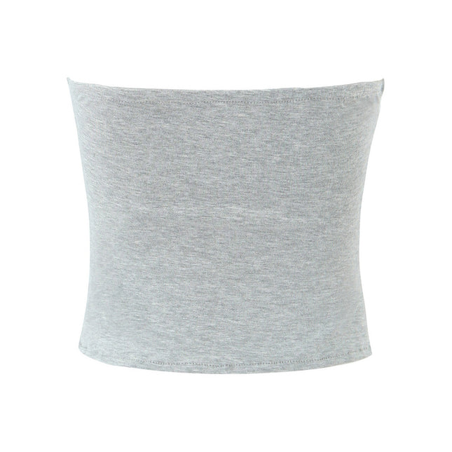 3 Colorway Strapless Solid Color Front Pleated Casual Fashion Women's tank Top