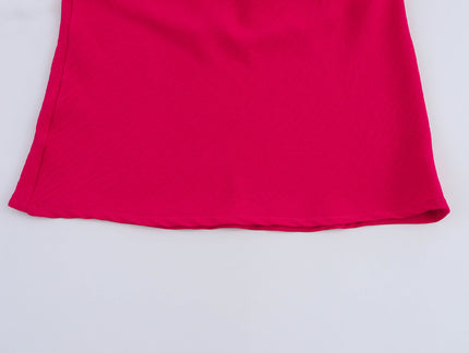 Drop Collar Rose Color Sleeveless Casual Fashion Women's tank Tops