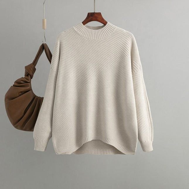 Knitted Custom Sweater Warm Causal Style Turtleneck Sweater Women Sweater