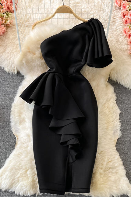 Summer Women Clothin Sexy Slim Fit Ruffles Casual Party Dresses