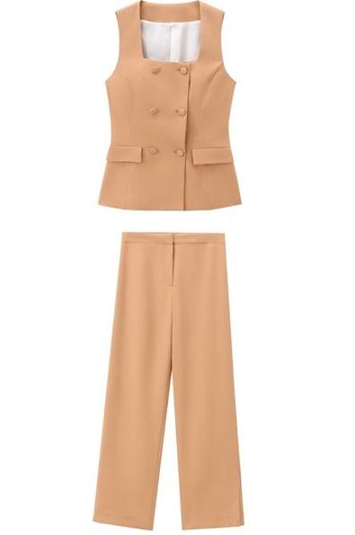Wholesale Women's Vest Vest Straight Leg Pants 2 Piece Set