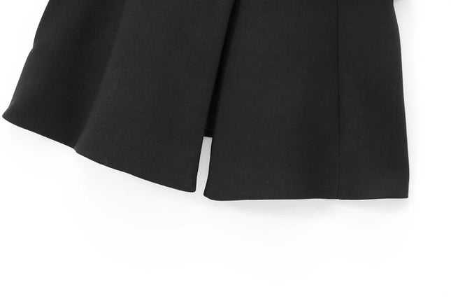 Crew Neck Sashes Buttons up Sleeveless Black Color Casual Fashion Women's Vests & Waistcoats