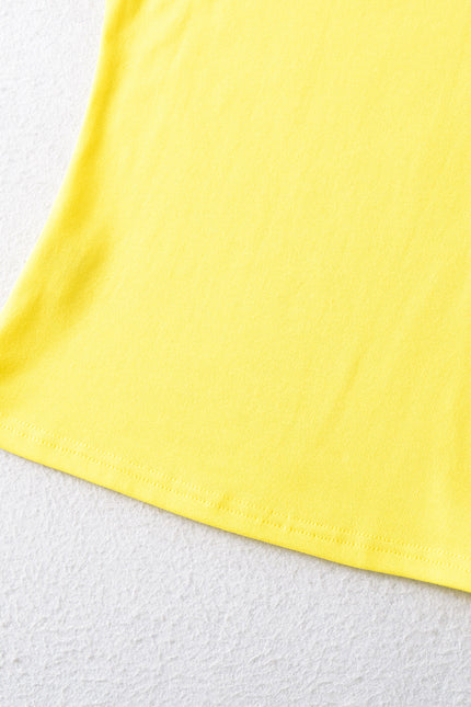7 Colorway Crew Neck Short Sleeve Solid Color Knitted Casual Fashion Summer t Shirt for Women
