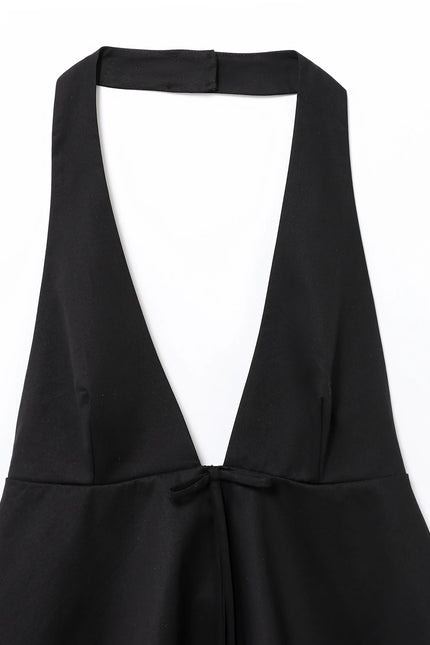 2 Colorway Back Hollow Out Front Lace up Casual Fashion Women's Halter Tank Top