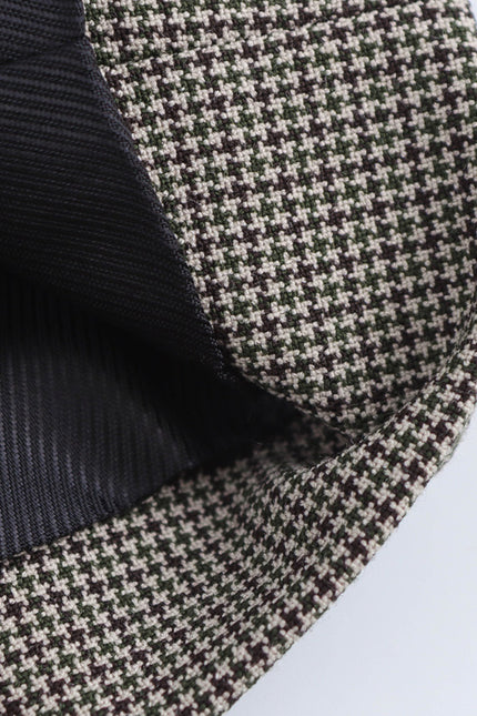 Single Breasted Long Sleeve Notched Collar Plaid Pattern Casual Fashion blazer for Women