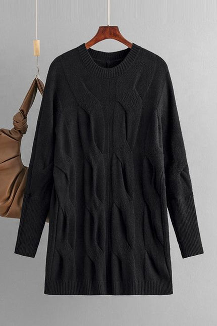Loose Solid Color Simple Ladies Knitted Sweater
