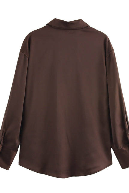 9 Colorway Turn Down Collar Long Sleeve Buttons up Hot Sale Casual Fashion Basic Style Blouse Shirts for Women
