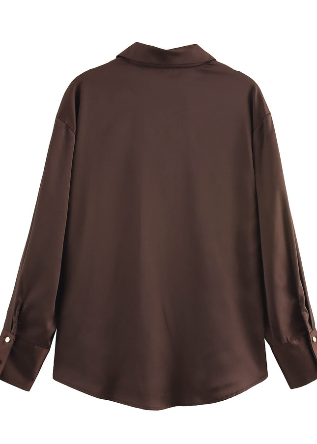 9 Colorway Turn Down Collar Long Sleeve Buttons up Hot Sale Casual Fashion Basic Style Blouse Shirts for Women
