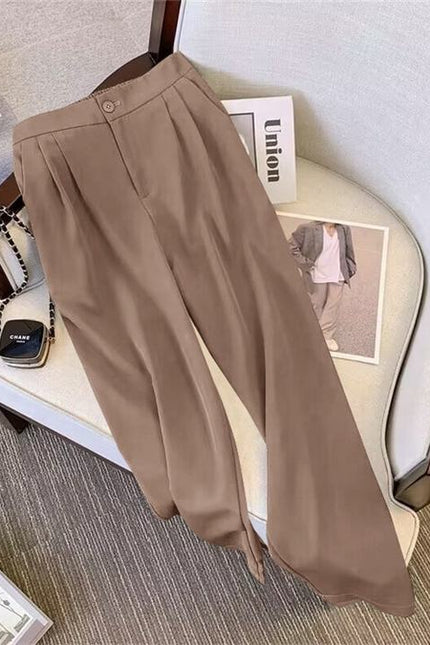 Fashionable Women Two Piece Set Coat + Pants Suits Solid Color Suit Coat Blazer Pants Set Spring Autumn Lady Office Casual Suits