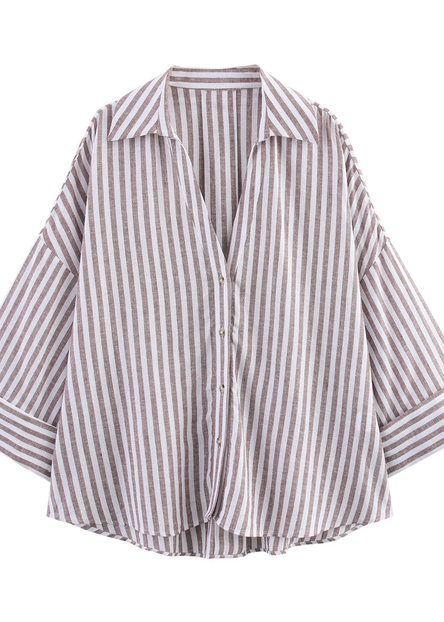 5 Colorway Buttons up Turn Down Collar Long Sleeve Casual Fashion Tops Blouse for Women