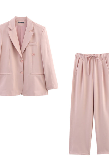 Pink Color Single Breasted Long Sleeve Notched Collar Causal Fashion blazer Jacket for Women