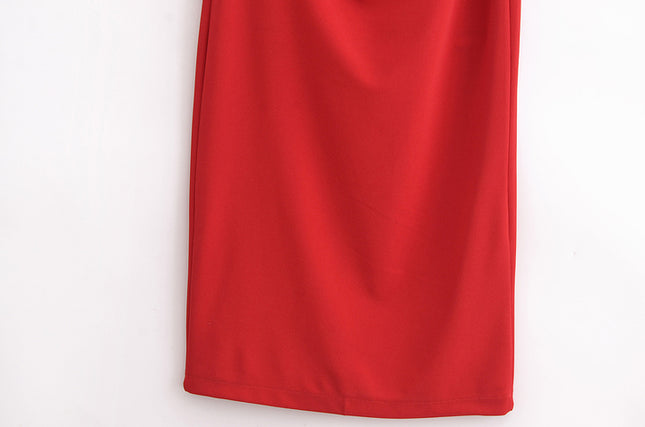 5 Colorway Pleated Sleeveless Solid Color Crew Neck Casual Fashion Summer Long Dress for Women