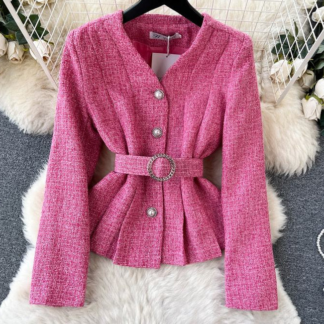 High End Tunic Suit Jacket for Women Autumn and Winter Temperament Slim Fitting High Waisted Skirt Fashionable Set