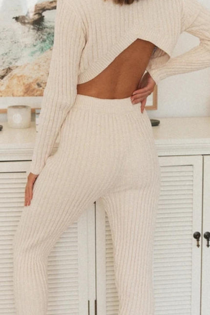 PASUXI Wholesale Spring New High Quality Womens Clothing Suit Fashion Casual Sweater Trousers Two Piece Sets