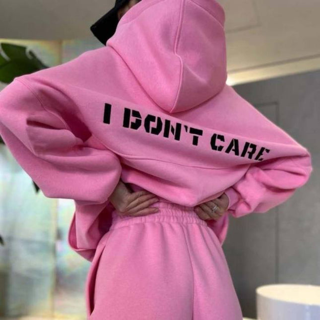 PASUXI Custom Logo Women Hoodie 2 Piece Set Winter Solid Color Hoodie Women Fitness Jogger Women Two Piece Set
