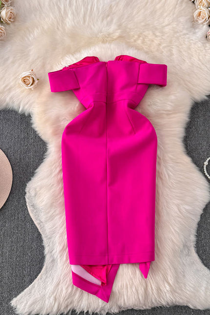 Moda feminina New Arrivals Sexy One Neck Strapless Slim Split Vestidos Vestidos