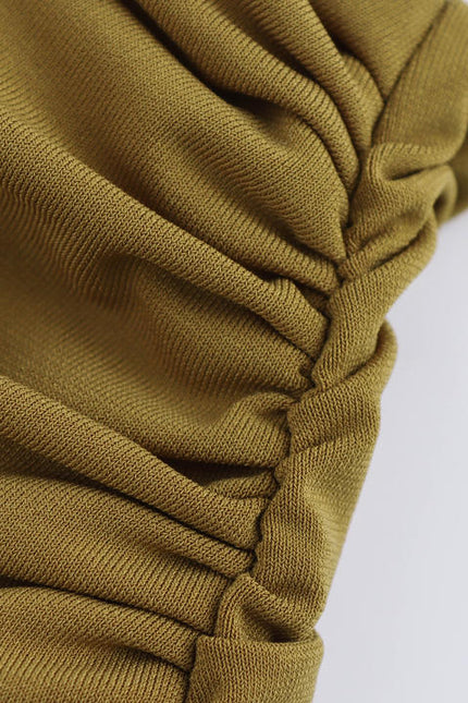 5 Colorway Crew Neck Sleeveless Pleated Zipper Fly Solid Color Casual Fashion Mini Summer Dress for Women