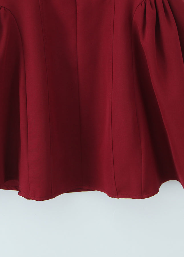 Back Hollow Out Sleeveless Red Color Hot Sale Casual Fashion Summer Mini Halter Dress for Women