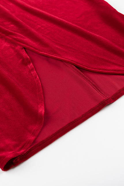 2 Colorway Front Slit Pleated Solid Color Strapless Casual Fashion Summer Long Dress for Women