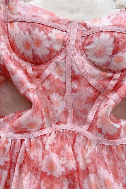 Mini Flower Dress Women Casual Good Price Natural Casual Dress
